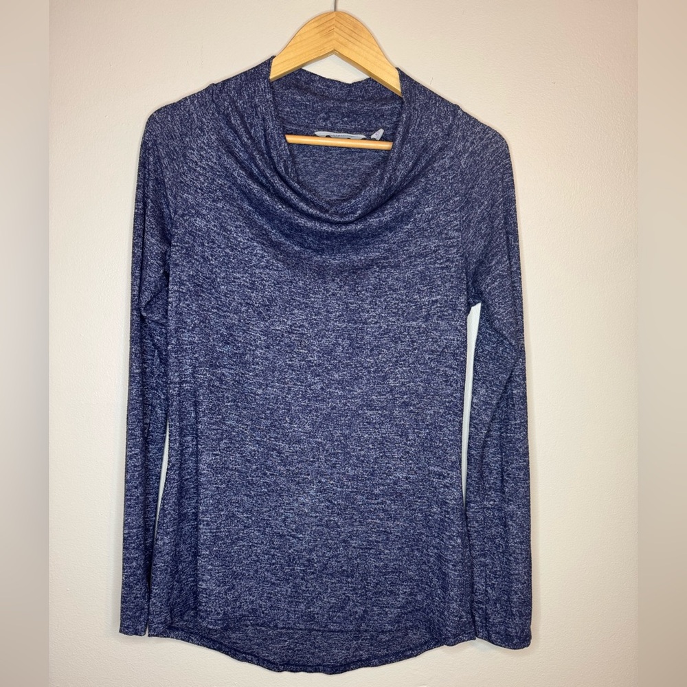 Athleta Blue Cowl Neck Long Sleeve Top Women's‎ XS